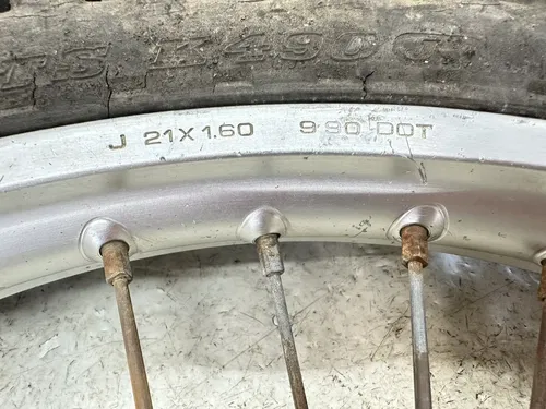 #2 90 91 HONDA CR125R CR250R CR500R CR 125 250 500 21" FRONT WHEEL RIM & HUB