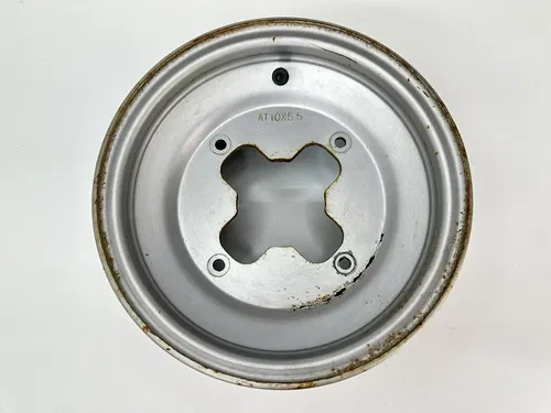 OEM 06-07 POLARIS 200 SAWTOOTH / 07-08 PHOENIX SILVER FRONT WHEEL RIM 10X5.5