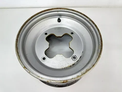 OEM 06-07 POLARIS 200 SAWTOOTH / 07-08 PHOENIX SILVER FRONT WHEEL RIM 10X5.5