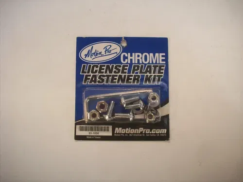 NEW MOTION PRO CHROME LICENSE PLATE BOLTS & NUTS HARDWARE KIT 33-1000
