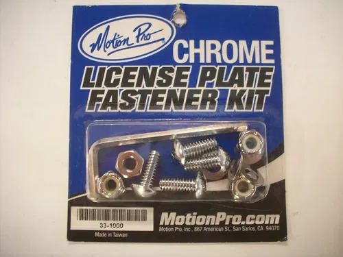 NEW MOTION PRO CHROME LICENSE PLATE BOLTS & NUTS HARDWARE KIT 33-1000