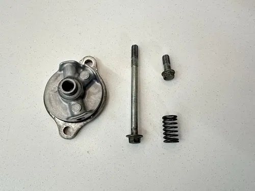OEM 04-09 HONDA CRF250R / 04-17 CRF250X STOCK OIL FILTER COVER CAP & SPRING