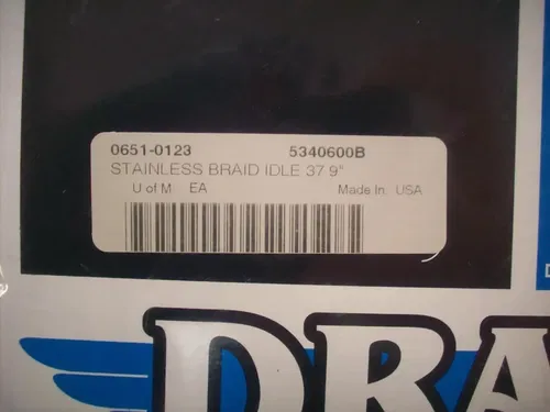 NEW DRAG SPECIALTIES HD ELECTRA TOUR GLIDE STAINLESS BRAID IDLE CABLE 0651-0123