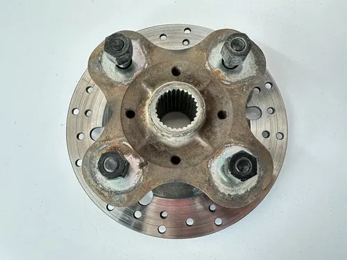 USED OEM 97-00 YAMAHA 350 WOLVERINE 4X4 FRONT WHEEL HUB & ROTOR 4KB-25111-02-00