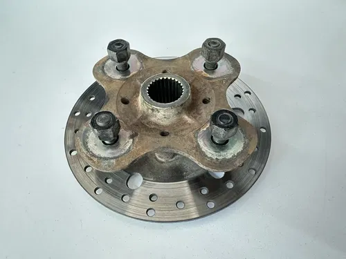 USED OEM 97-00 YAMAHA 350 WOLVERINE 4X4 FRONT WHEEL HUB & ROTOR 4KB-25111-02-00