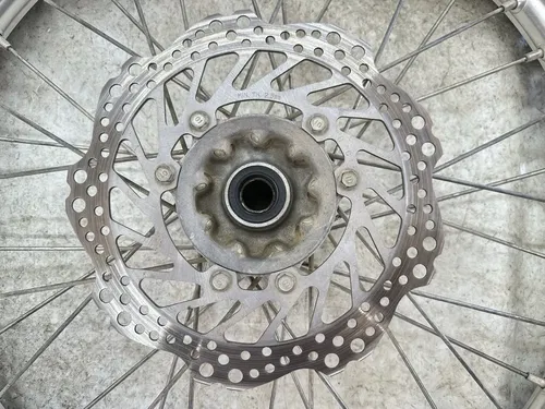 USED OEM 04-12 HONDA CRF250R CRF450R FRONT WHEEL RIM & ROTOR ASSY 21X1.60