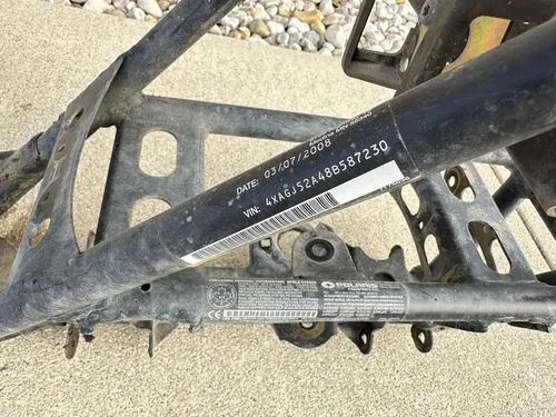 USED OEM 08 2008 POLARIS 525 "S" OUTLAW FRAME W PAPERS