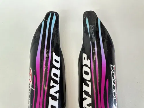 USED 09-15 KAWASAKI KX250F KX450F BLACK LOWER FORK GUARDS GUARD SET PAIR