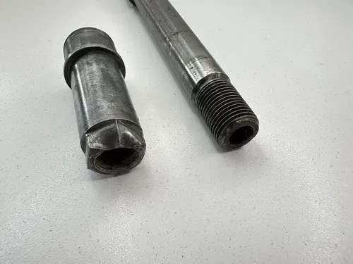 OEM 85 86 KAWASAKI KX 125 250 500 FRONT WHEEL AXLE BOLT SHAFT W NUT