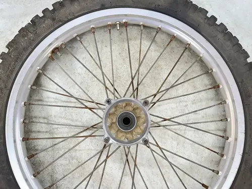 OEM 1989 89 KAWASAKI KX125 KX250 KX 125 250 500 FRONT WHEEL RIM & HUB ASSY 21"
