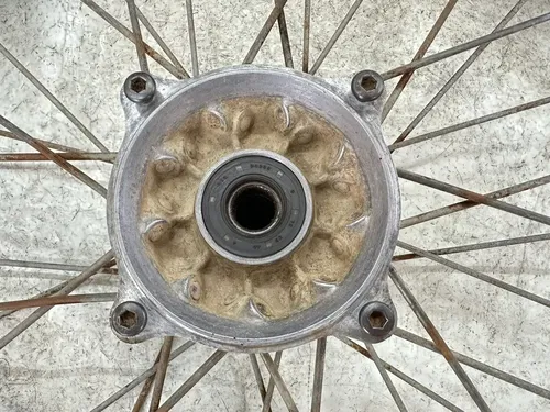 OEM 1989 89 KAWASAKI KX125 KX250 KX 125 250 500 FRONT WHEEL RIM & HUB ASSY 21"