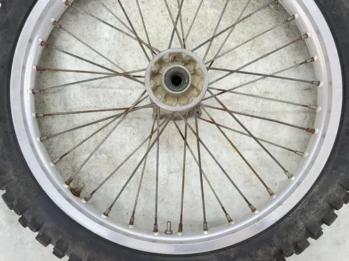 OEM 1989 89 KAWASAKI KX125 KX250 KX 125 250 500 FRONT WHEEL RIM & HUB ASSY 21"