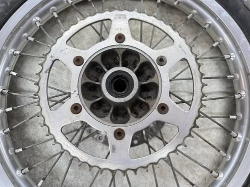 USED OEM 90 1990 91 1991 SUZUKI RM125 RM 125 COMPETE 19" REAR WHEEL RIM & HUB