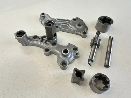 USED OEM 09-15 KAWASAKI KX450F OIL PUMP COVERS & ROTORS ASSEMBLY