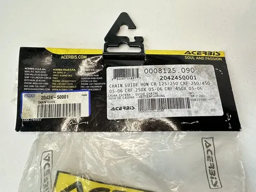 NEW 05 06 07 HONDA CR125R CR250R CRF450X ACERBIS REAR CHAIN GUIDE 2042450001
