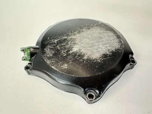 USED OEM 09-12 KAWASAKI KX250F RIGHT SIDE ENGINE OUTER CLUTCH COVER 14032-0120