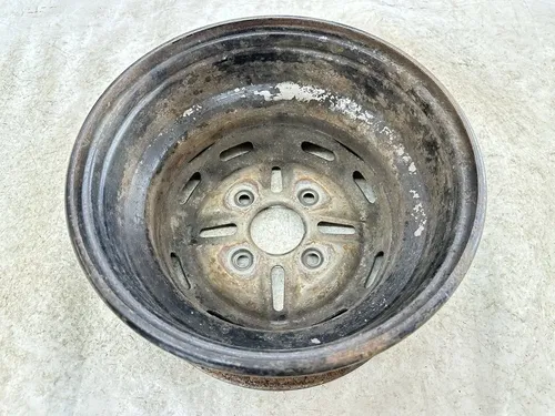 USED OEM 97-02 YAMAHA 350 WOLVERINE 4X4 BLACK FRONT WHEEL RIM 12X6