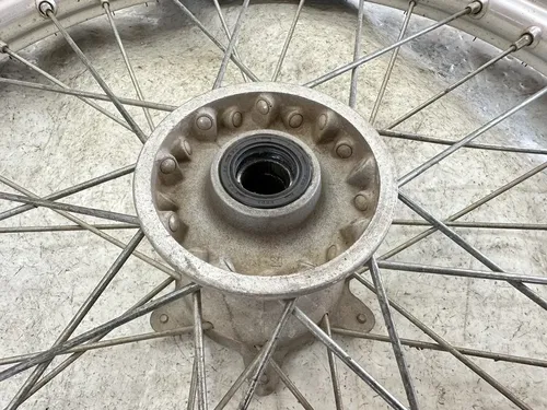 #2 OEM 02-10 YAMAHA YZ 125 250 YZ250F YZ450F SILVER 21" FRONT WHEEL RIM & HUB
