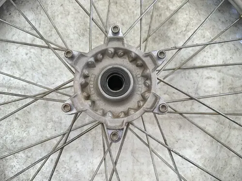 #2 OEM 02-10 YAMAHA YZ 125 250 YZ250F YZ450F SILVER 21" FRONT WHEEL RIM & HUB