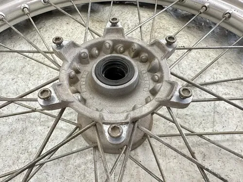 #2 OEM 02-10 YAMAHA YZ 125 250 YZ250F YZ450F SILVER 21" FRONT WHEEL RIM & HUB