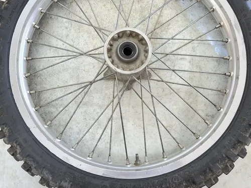 #2 OEM 02-10 YAMAHA YZ 125 250 YZ250F YZ450F SILVER 21" FRONT WHEEL RIM & HUB