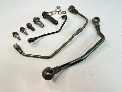 USED OEM 02-08 YAMAHA 660 GRIZZLY ENGINE MOTOR OIL LINES & BANJO BOLTS
