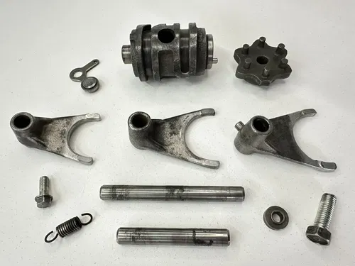 USED OEM 1986 96 KAWASAKI KX250 KX 250 GEAR SHIFT DRUM CAM & FORKS ASSY