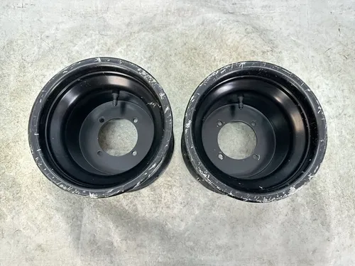 USED OEM 08 09 10 OUTLAW 525 S / 450 MXR STOCK BLACK REAR BACK WHEEL RIM SET