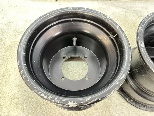 USED OEM 08 09 10 OUTLAW 525 S / 450 MXR STOCK BLACK REAR BACK WHEEL RIM SET