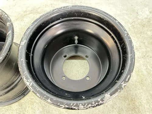 USED OEM 08 09 10 OUTLAW 525 S / 450 MXR STOCK BLACK REAR BACK WHEEL RIM SET