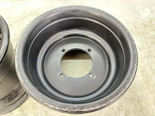 USED OEM 08 09 10 OUTLAW 525 S / 450 MXR STOCK BLACK REAR BACK WHEEL RIM SET