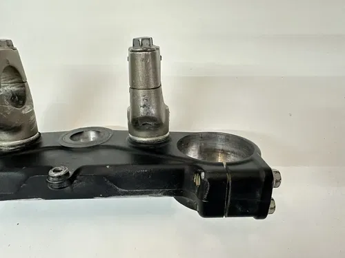 USED OEM 09 10 KAWASAKI KX250F TOP UPPER TRIPLE TREE STEERING STEM FORK CLAMP