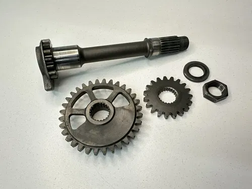 #2 USED OEM 04-09 HONDA CRF250R ENGINE MOTOR BALANCER SHAFT WEIGHT & GEARS ASSY