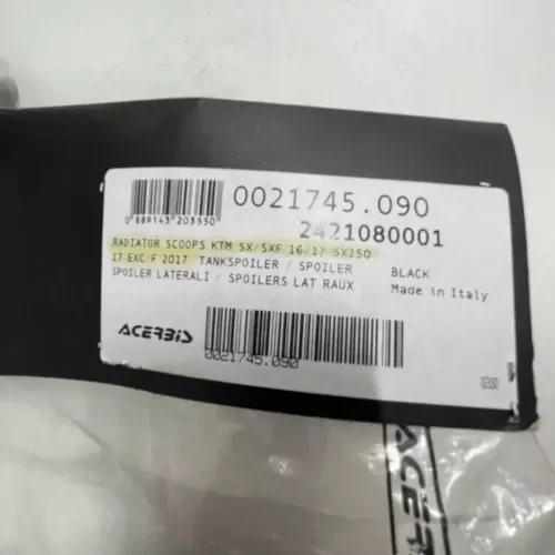 Acerbis Black Radiator Shrouds KTM SX/SXF/EXCF 16-19 2421080001