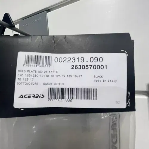 ACERBIS BLACK SKID PLATE SX/TC 125 17-18 2630570001