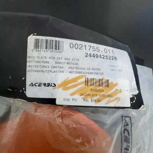 Acerbis Skid Plate KTM SXF 450 2016-2018 ORANGE 2449425226