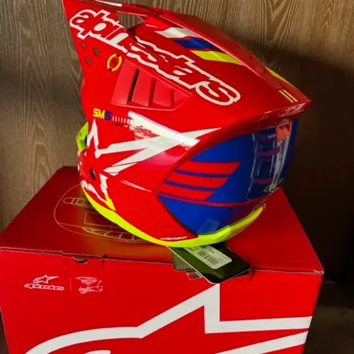 NEW Alpinestars SM5 Action Helmet Red/White/Yellow - 2XL