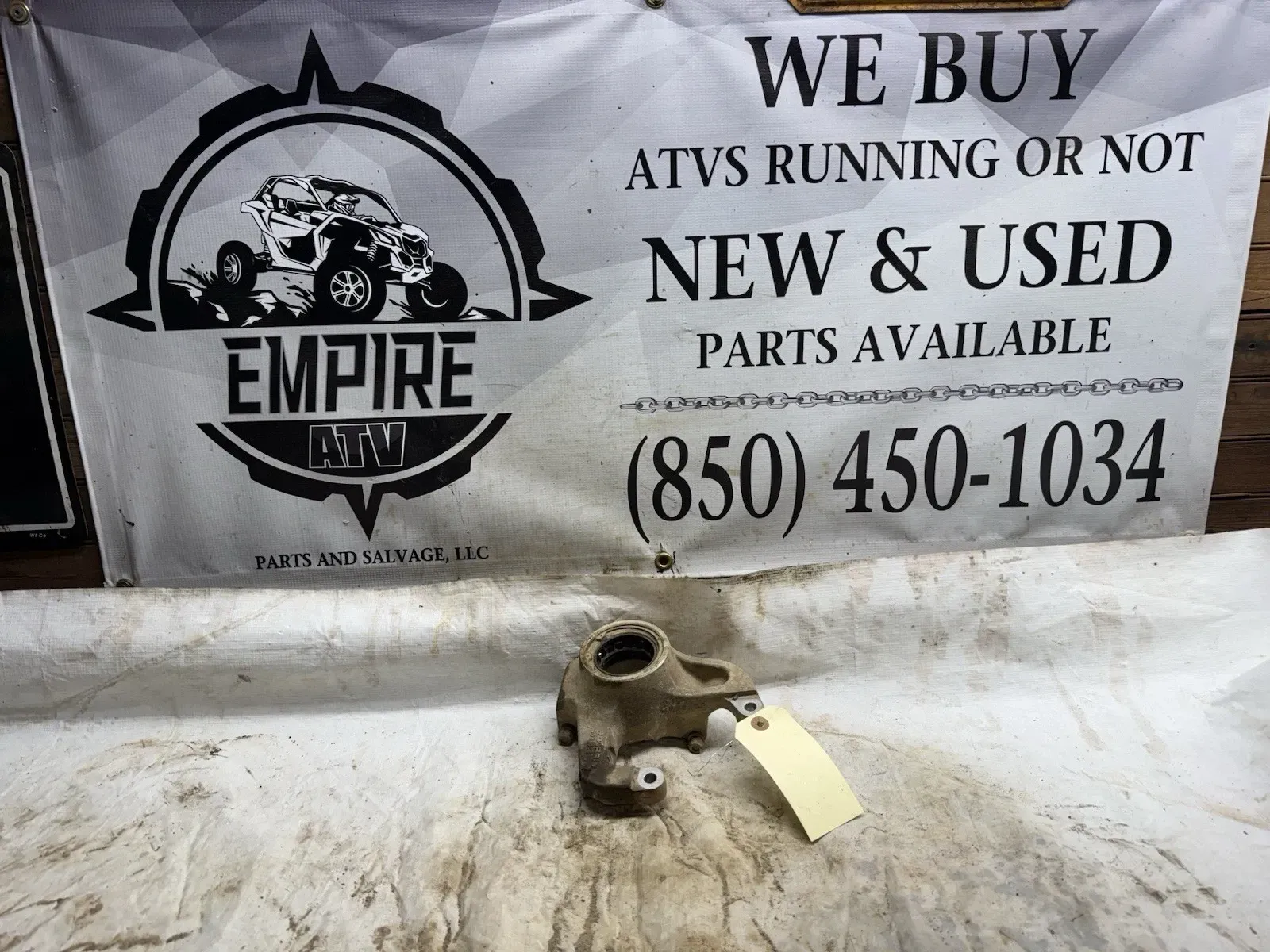 OEM 2017 Polaris Sportsman 850 High Lifter Front Left Knuckle - Needs Bearing