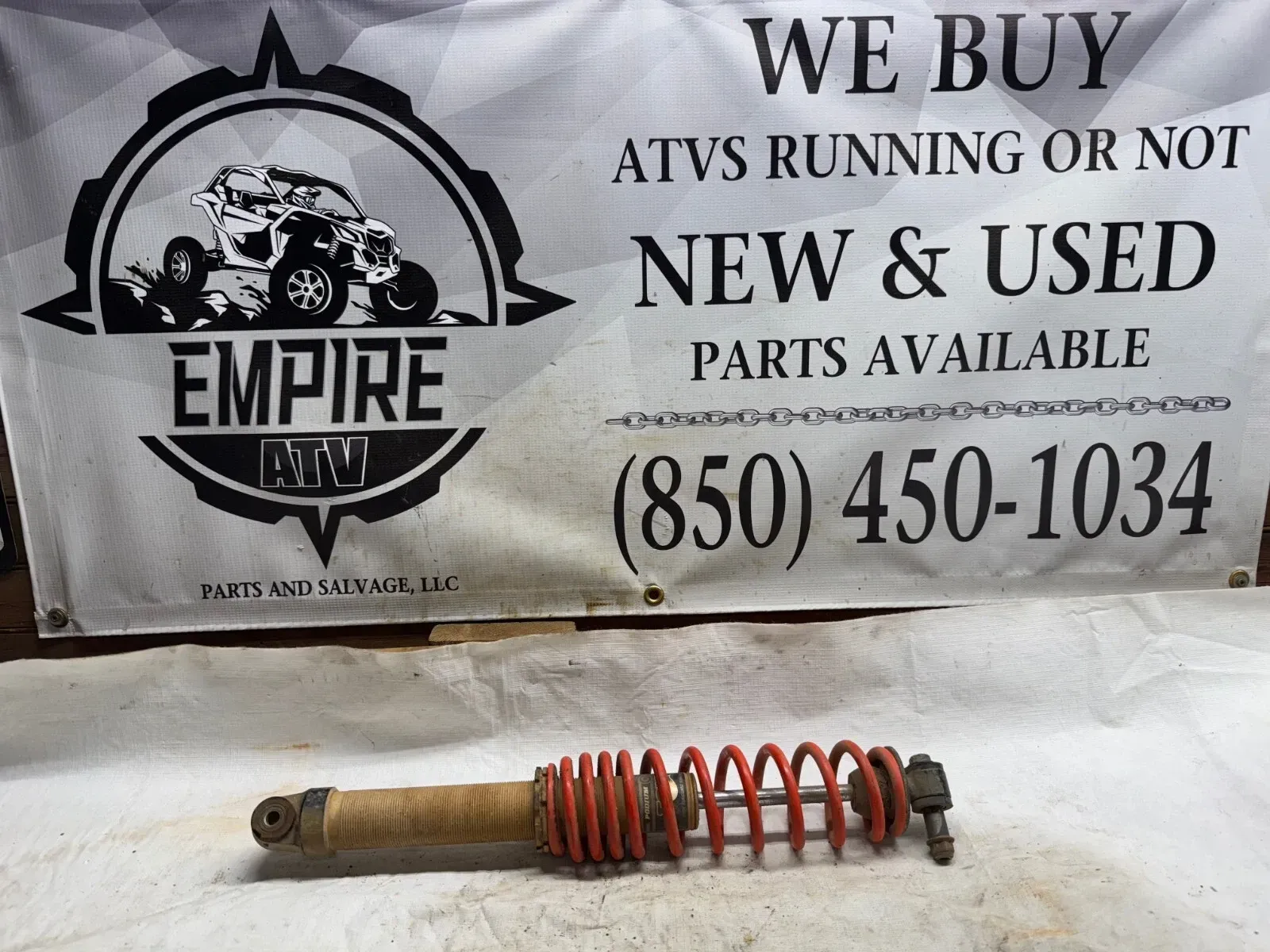 OEM 2018 Can Am Outlander 850 Rear Shock -Missing Bushing Sleeve- Fox