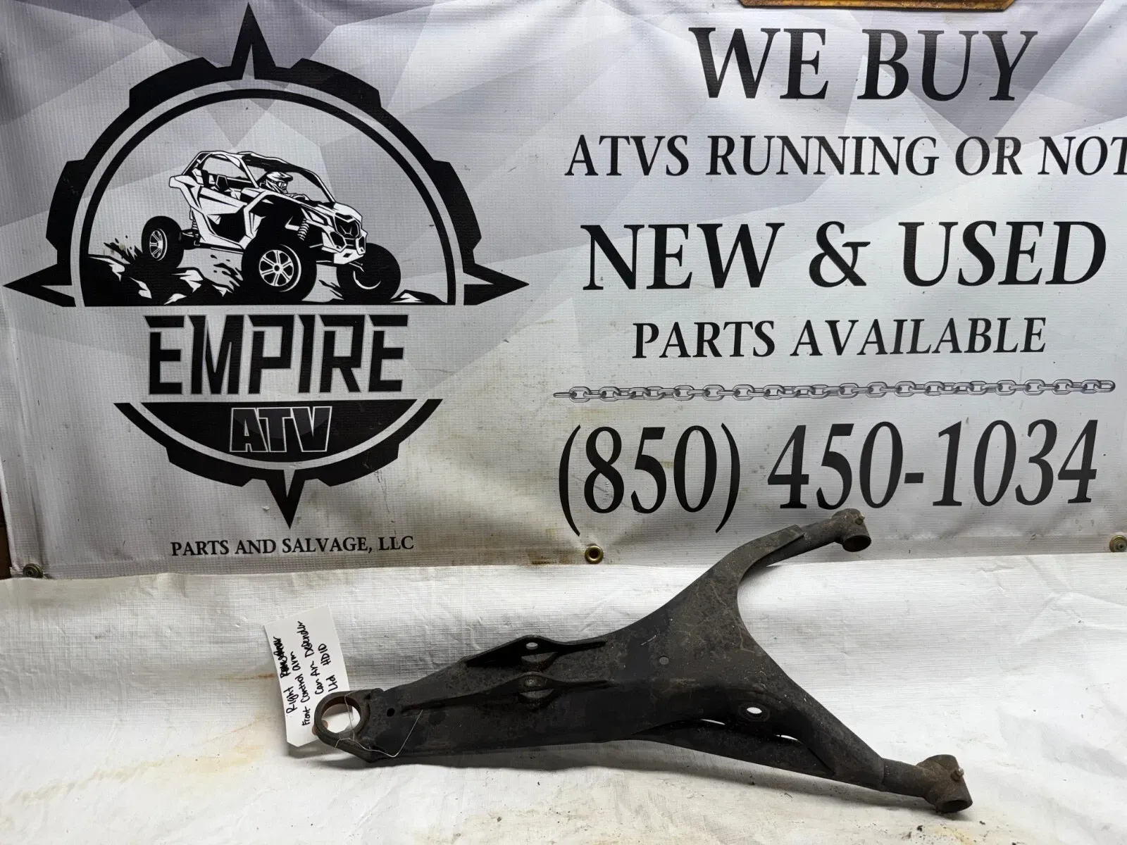 OEM 22 CanAm Defender HD10 Right Frnt Upper Cntrl A-Arm w/o Ball Joint 706204178