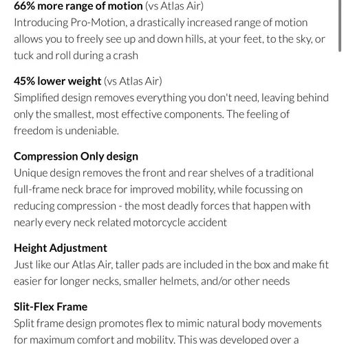 Atlas Vision Neckbrace (S/M)