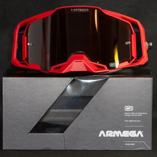 ARMEGA® Goggle Moto/MTB War Red/HiPER® Silver Mirror Lens