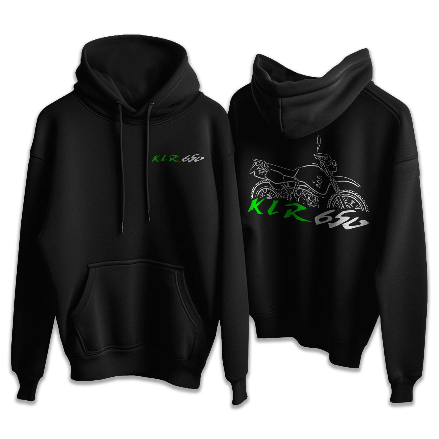Kawasaki KLR650 Diesel Hoodie, Motorcycle Hoodie Pullover for Riders