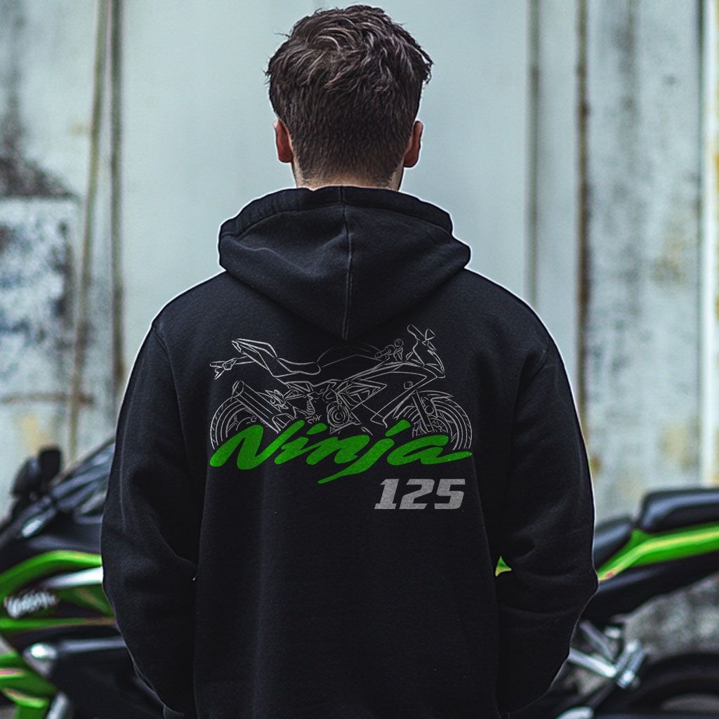 Kawasaki Ninja 125 2018-2025 Hoodie, Motorcycle Hoodie Pullover for Riders