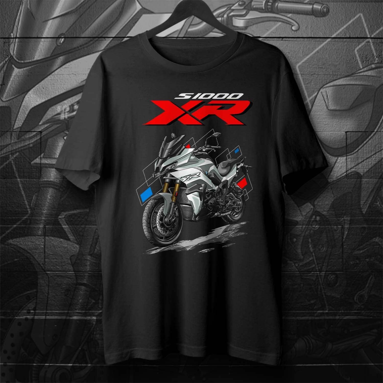 BMW S1000XR 2020-2021 Ice Grey on T-shirt, Motorcycle Tee for Riders