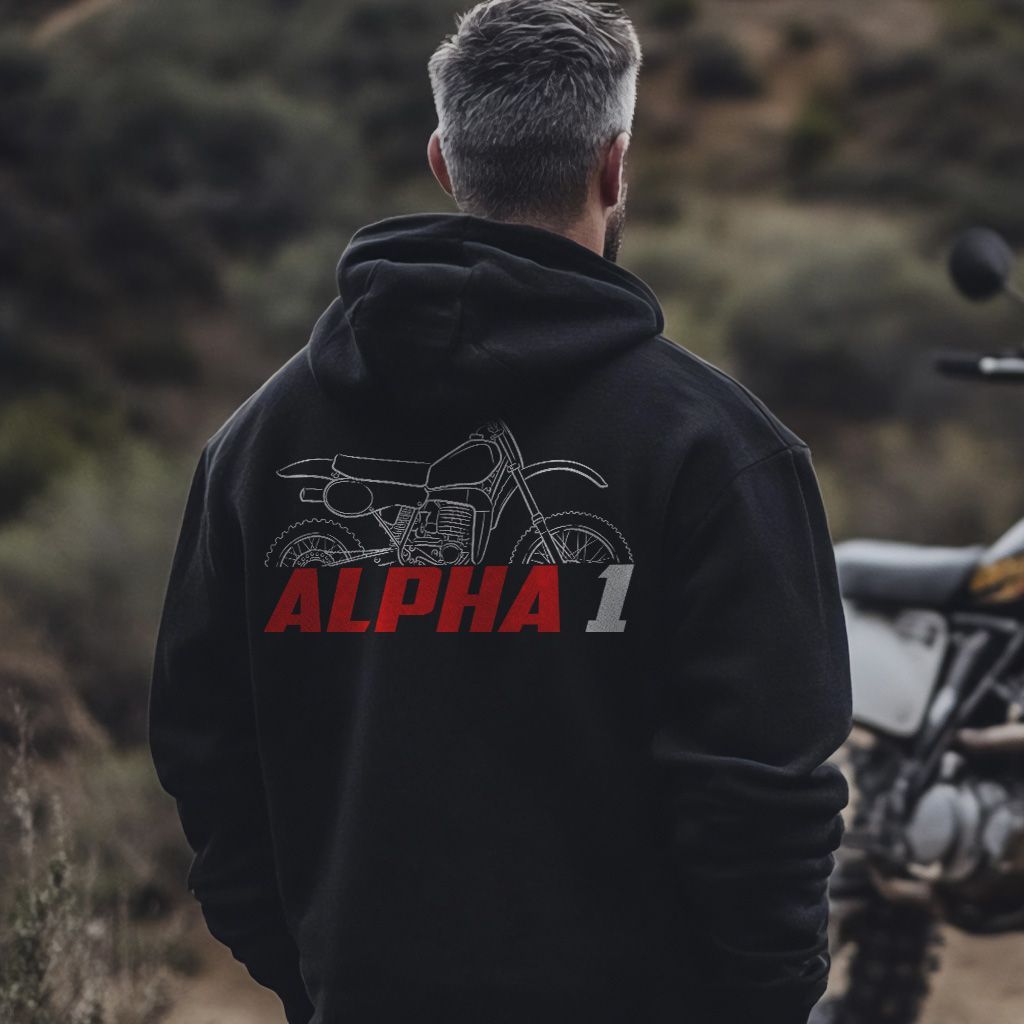 Maico 490 Alpha 1 1982 Hoodie, Motorcycle Hoodie Pullover for Riders