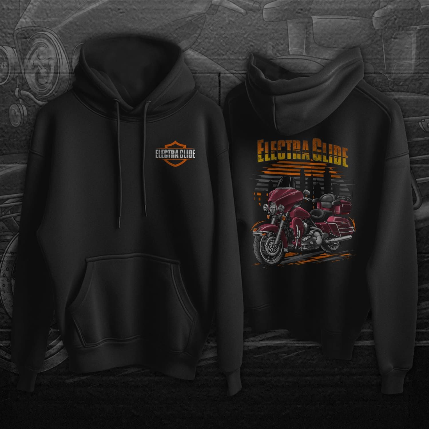 HD Electra Glide Classic 2006 Brandy Wine Sunglo on Hoodie for Riders