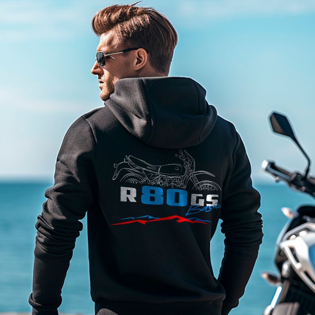 BMW R80GS Basis 1996-1997 Hoodie, Motorcycle Pullover Hoodie for Riders