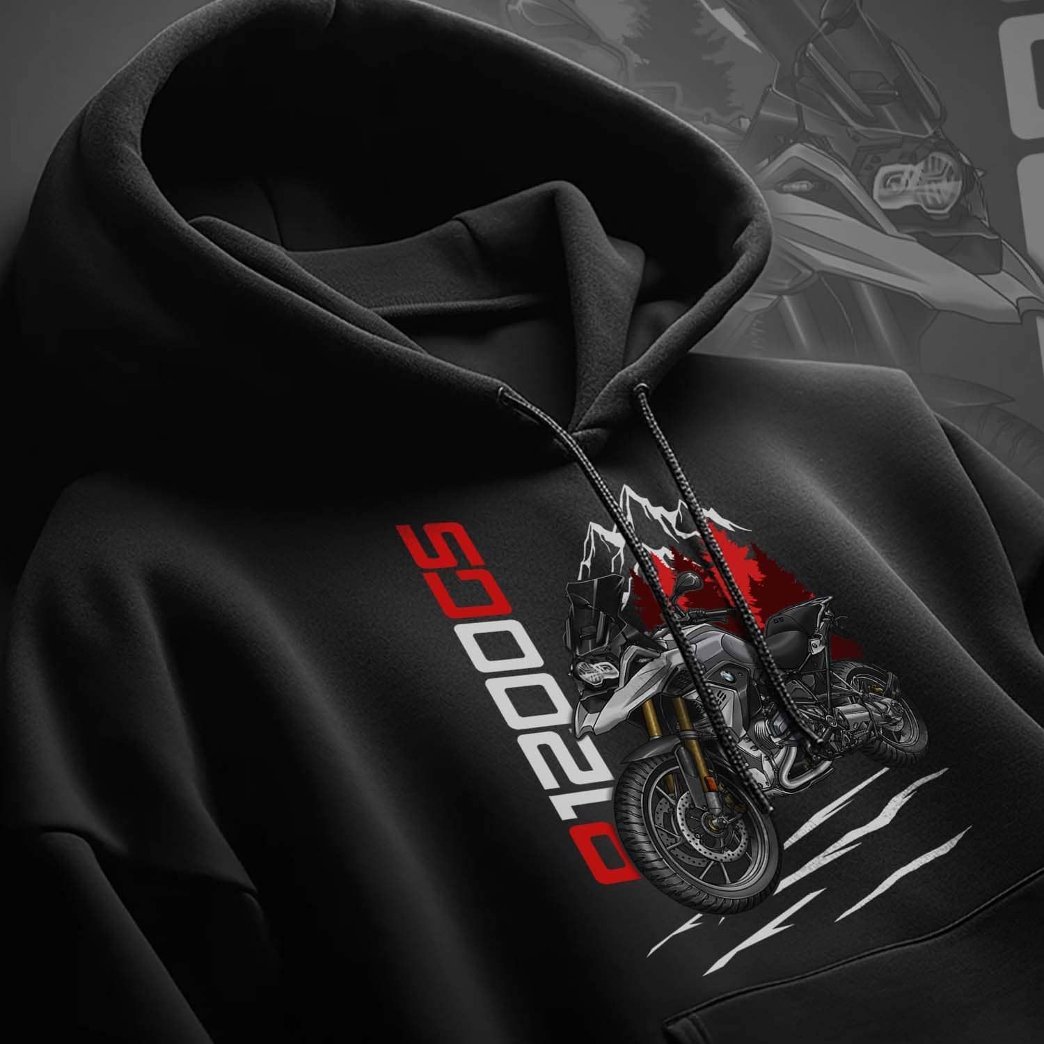 BMW R1200GS 2017 Light White on Hoodie for Riders