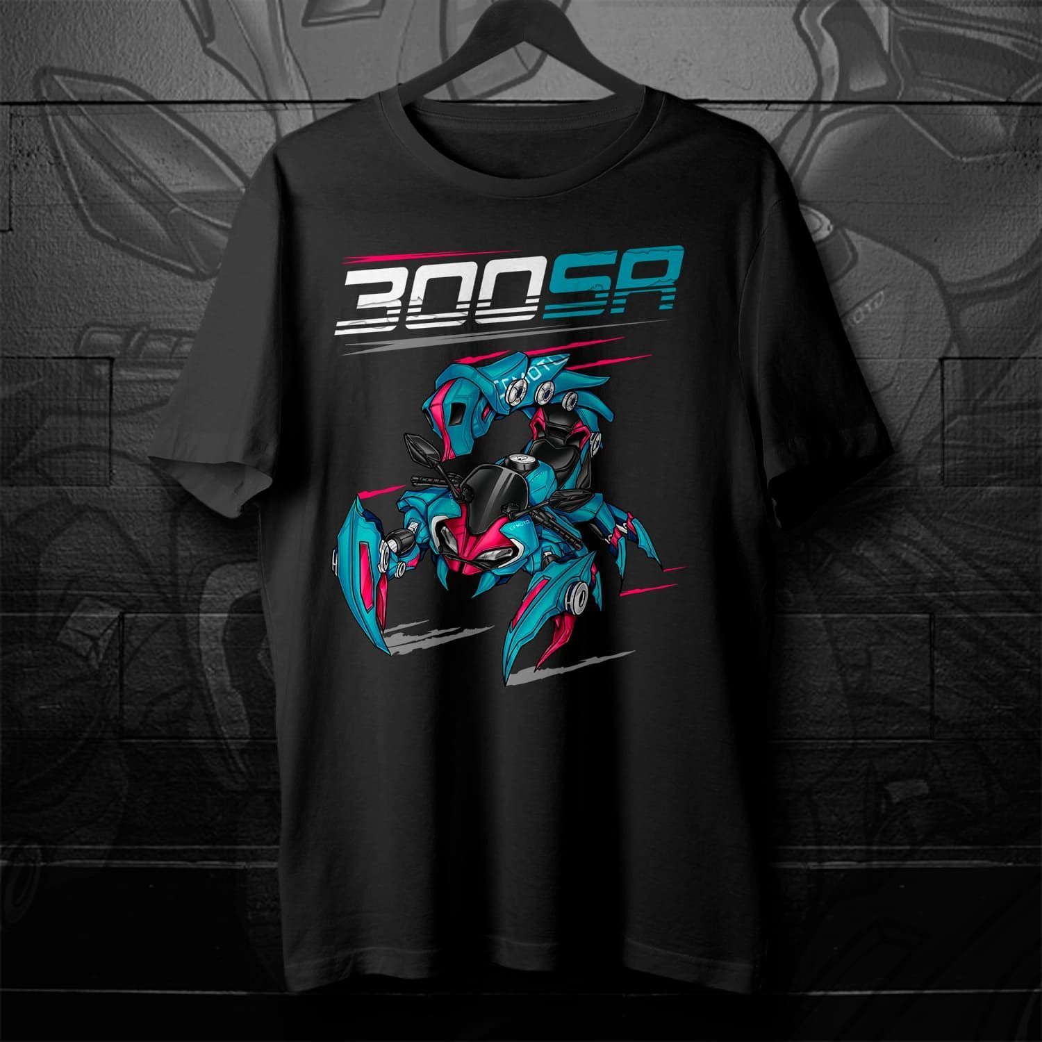 CFMoto 300SR 2023 Moto3 Edition on T-shirt, Motorcycle Tee for Riders